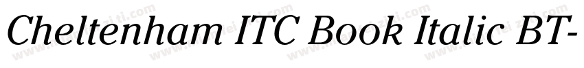 Cheltenham ITC Book Italic BT字体转换